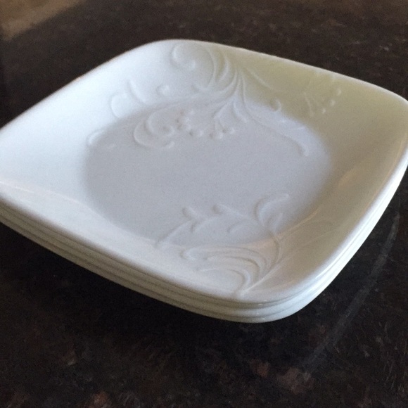 Corelle Dining Nwt 4 Cherish Square 65 Bread Plates Poshmark